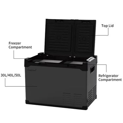 Включенный перегородка DC 12V автомобильный портативный холодильник для Toyota Car Solar Power Refrigerator