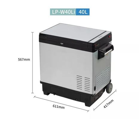 12v 24v двойной контроль температуры портативный 40L компрессорный холодильник для грузовиков и автомобилей