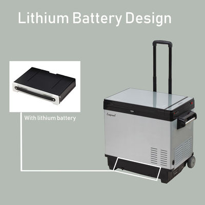 12v 24v двойной контроль температуры портативный 40L компрессорный холодильник для грузовиков и автомобилей